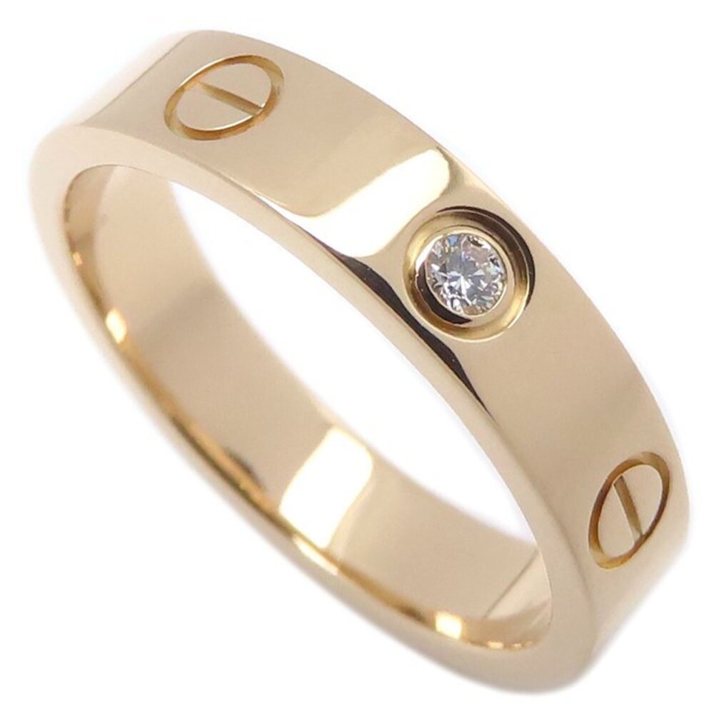 CARTIER 18k Gold Diamond Love Ring #51